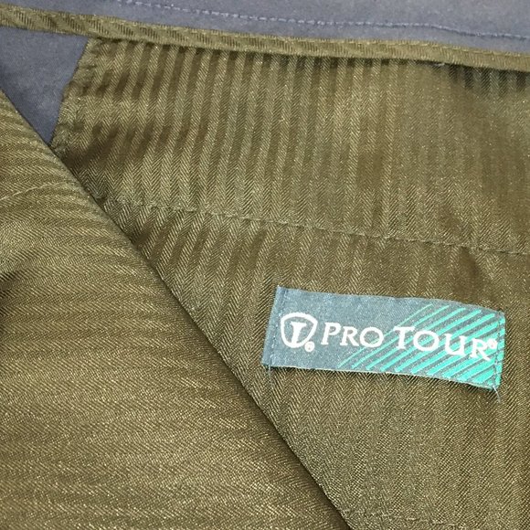 MEN's PRO TOUR GOLF SHORTs 11" INSEAM STRETCH WICKING NAVY BLUE WST: 42 - Picture 2 of 9